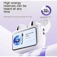 Wireless Bluetooth LCD Colour Smart Touch Screen Earpods Semi-in-ear Noise Canceling Earbuds Ultra Long Endurance Earphones