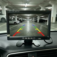Car Reversing Image, 7-Inch 12-24V Desktop CVBS Monitor - Supports V1/V2 Dual Video Input, Rear View Ruler Camera - Night Vision