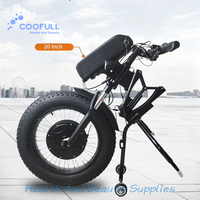 Coofull Factory Direct 1200W Electric Wheelchair Attachment 48V 15Ah Handcycle 20" Fat Tire Motorized Power Assist Device