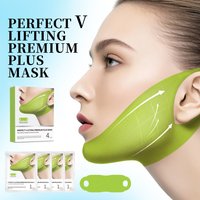 4PCS/Box Cactus V-Shaped Firming Lifting Mask Collagen Hydrating Moisturizing Gel Patches for Double Chin Cheek Care Mask