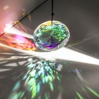 1Pc Round Crystal Mandala Sun Catchers Glass Prism Hanging Sun Catchers Rainbow Maker For Window Balcony Kitchen Garden Decor