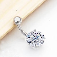 Sexy 0.3ct To 3ct Moissanite Belly Button Ring With Certificate 100% Silver 925 Navel Bully Piercing Body Jewellery Luxury Gift