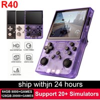 128GB R40 Retro Handheld Video Game Console Linux System 3.5 Inch IPS Screen Portable Pocket Video Player Games Boy Gift