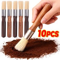 Wooden Coffee Brush Grinder Cleaning Tools Long Handle Soft Bristles Brush Machine Grinder Cleaner Household Kitchen Accessories