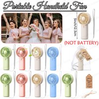 12-120PCS Mini Wedding Fans Bulk Portable Handheld Fan for Guests Battery Operated Fan with Card Wedding Party Outdoor Favors