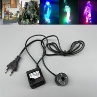 Submersible Pump 220V 3W Four LED Lights Aquarium Pond Glow Rockery Fountain Pump EU Plug Landscaping DIY180L/H Water Pump