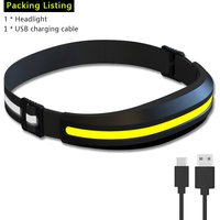 LX300 COB Running Headlamp Red White Light Source LED Headlight USB C Rechargeable Flashlight Work Light Hiking Fishing Lanterna