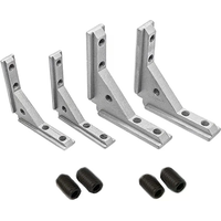 2/4Pcs Angle Slot Connector 2020 3030 4040 Panel Iinstallation Board Angle Slot Fixing Hardware Door Frame Corner Code Profile
