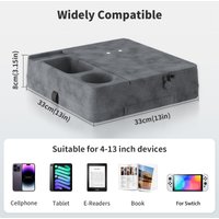 Tablet pillow case, foldable iPad stand, suitable for use on your lap, in bed, or at your desk—a padded tablet stand