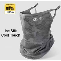 Neck Gaiter UV Protection Face Mask Ice Silk Unisex Face Cover Cycling Cooling Breathable Fishing Ear-Loop Adjustable Neck Scarf