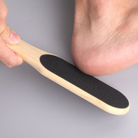 Bimsstein Holz Griff doppelseitige Fuß Bord Datei Abgestorbene Haut Schwielen Fuß Grinder Pediküre Werkzeug Fuß Haut Reiben Fuß Bord