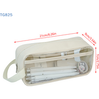 【N】Transparent Large Capacity Pencil Bag INS Style School Case Stationery Holder Waterproof Portable Pen Case Pencil Storage Bag