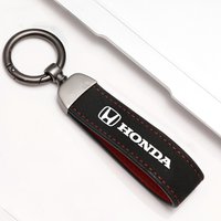Keyring Chain Pendant Leather Car Styling Keychain Rings For Honda Civic Fk7 Fit Fk2 Mugen Fk8 Type R Accord Crv Sticker Accesso