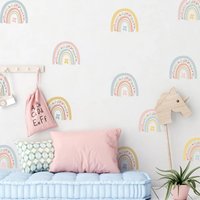 36 Pcs Rainbow Vinyl Decorative Wall Stickers Decorations For Girls Wallpaper Stickers On The Wall Paper For Fourth