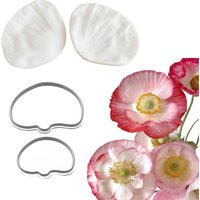 New Poppy Silicone Mold&Cutters Art Craft Claypolymer Wax Candle Flower Cold Porcelain Coldceramic Handmade Earring Decor Tools