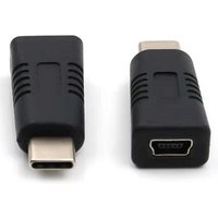 Mini USB Female To Type C Male Adapter Mini T Type Female To Data Cable Charging Adapter