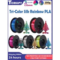 3D Printer Filament New Arrival Filament 200g Tri-Color Silk Rainbow PLA Filament 1.75mm Accuracy+/-0.02mm 3D Printer Filament