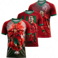 2026 Summer Ronaldo Fan Commemorative Edition No.7 Football Jersey Summer Sports Men's T-Shirt Kid's Clothing Motorcycle T-Shirt