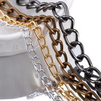 2M 1M 0.5M Aluminium Chain Curb Twisted Chain Links for DIY Handmade Necklaces Bracelets Jewelry Making Accessories Multi Color