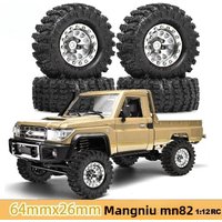 Für MN82 Legierungs-Beadlock-Räder und Reifen RS 499 Ford MN82 LC79 1/12 RC Crawler Hochgriffiges Gummi-Reifen-Upgrade-Set Ersatz