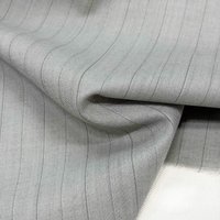 Wool Suit Fabric Japanese Imported Light Grey Stripe Yarn Dyed Fine Spun Spring Autumn Men Blazer Pant Sewing Accessories