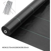 (About 0,4 * 30,5 Meter) Weed-Barrier-Landschaftsstoff, (mit 10 U-förmigen Erdnägeln als Geschenk) (ca. 70 Gramm