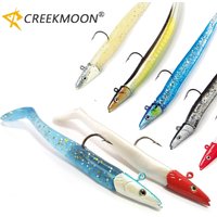5pcs/bag Fishing Minnow Jig Head Soft Lure 10g/0.35oz 11cm/0.39in Wobbler Swimbait with Hooks Pike Lures Bass Sea Fishing Tackle