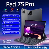 Pad 7s Pro Android14 Tablet 5G Dual SIM GPS Learning Office GPS WiFi 12000mAh 22TB+2TB Snapdragon 8gen2 Global Version Tablet PC