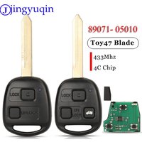 jingyuqin Smart Remote Control Car Key 433MHZ 4C Chip For Toyota Yaris Avensis Corolla Carina ETC P/N: 89071-05010 Fob TOY47