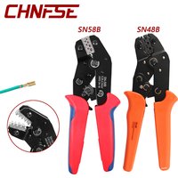 SN58B Crimping Pliers Tool DuPont2.54/2.8/4.8/6.3mm Terminal Insulation Connector Electrical Spade Connector Insulating Sleeve