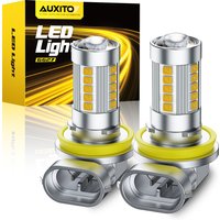 AUXITO 2Pcs H11 Yellow led Fog Light H8 Halogen White Light Bulb H16(JP) H10 9006 HB4 DRL Driving Lamp for Toyota Accessories