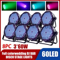 New Sound Control DJ Party Lights 3w*60 Led rgb 3 in 1 Par Light Dmx 512 Wedding Disco Lamps Ballroom Club Projection Stage Lamp