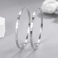 925 Sterling Silver 3/4/5/6cm Diamond Geometry Hoop Earrings For Women Luxury Quality Jewelry Money 925 Offers
