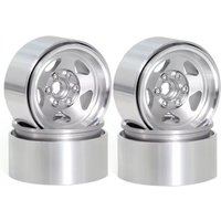 4PCS 1.9 Inch RC Rims Beadlock RC Wheel Rim Set Wheel Hub for Axial SCX10 II 90046 SCX10 III LCG TRX4 D90 1/10 RC Crawler Part