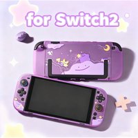 Anime PokéMon Ditto Protective Case for Switch 2 Cartoon Dockable Two Piece Split Shell Console Accessories Hard Gaming Cover