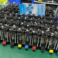 XXZY POM Glass Ink Cartridge for Eco Solvent Printer Sub Tank with Valve Inkjet Printer Ink Tank