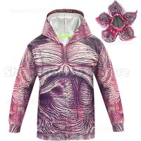 New Halloween Demogorgon Cosplay Costume Cannibal Flower Bodysuit Jumpsuit Mask Headwear Disguise Outfit