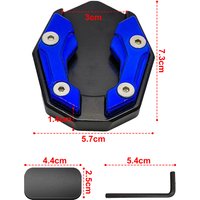 Motorrad Kickstand Pad Enlarger Extension Side Stand Plate Pad, Hochfestes Kickstand Pad Plate Support Zubehör