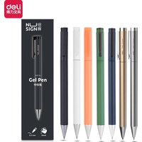 Deli Nusign Metal Gel Pen Set Sign Pen Rollerball Pััะบะฐ Caneta Gel 0.5MM PREMEC Switzerland Refill Office School Supplier