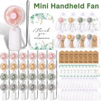 10-100 Pcs Mini Handheld Fan Bulk Wedding Fan Battery Operated Portable Fan Party Favors for Guests Bridal Shower Wedding Gifts