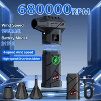 Ventilateur turbo-jet 680000 tr/min, batterie extra remplaçable 10000 mAh, souffleur d'air sans fil, dépoussiéreur à air comprimé portable avec lumière LED