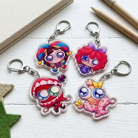 Cute Cartoon Chibi TADC Keychain Accessories Bag Game Keyrings Jewelry Manga Fans Gifts