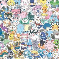 10/30/50/93pcs Cute Anime Pokemon Cartoon Stickers Graffiti Decoration Decals Phone Case Laptop Classic Toys Funny Sticker Gift
