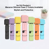 Soft Silicone Case for DJI Pocket 4 with Base Stand and Wrist Strap 3mm Thick Shockproof Cover