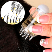 Scalp Applicator Comb, Hair Scalp Oil Applicator, Mini Portable Head Essential Oil Roller Ball Massage Fixing Liquid Guide Comb