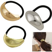 Metal Hair Scrunchies Curved Hair Ties Ponytail Holders Elegant Elastic Hair Bands for Daily Work and Party Hair Accessories
