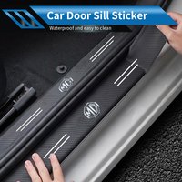 New 4Pcs Car Threshold Stickers Door Sill Protector Accessories For Morris Garages MG 6 3 5 7 TF Hector RX5 RX8 350 550 Gundam