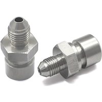 Stainless Steel Brake Line Adapter 3AN Male to M10x1. 0 Female Metric Inverted Flare