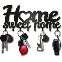 1pc Key Rack For Wall | Black Decorative Key Holder, Metal Wall Decor for Office/Hallway/Entryway, Key Hooks.