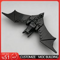 NEW 710 Parts Bat Dark Batwing Moc Building Blocks Model DIY Assembly Educational Toy Customize Creative Display Popular Gifts